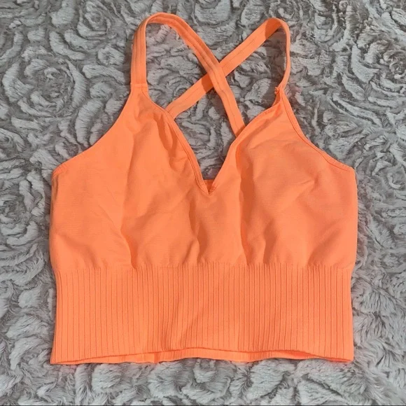 NEW! Free People Good Karma Crop Top - M/L - Peach - $58 retail - Picture 4 of 9